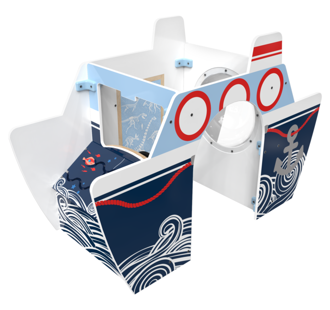 Het speelsysteem All Aboard is een vrijstaand element voor in een kinderhoek | IKC Speelsystemen