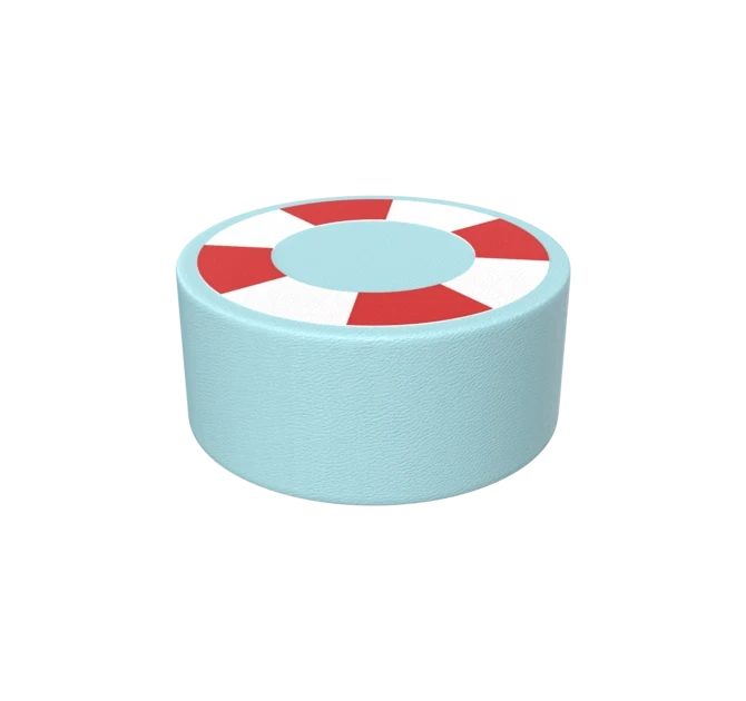 De Softplay Life Buoy is een handgemaakt zacht zitmeubel voor uw kinderhoek