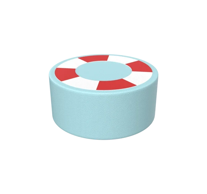 De Softplay Life Buoy is een handgemaakt zacht zitmeubel voor uw kinderhoek