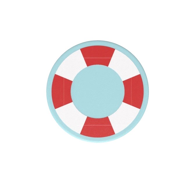 De Softplay Life Buoy is een handgemaakt zacht zitmeubel voor uw kinderhoek