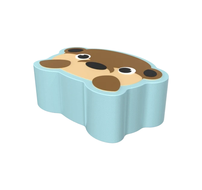 De Softplay Otto is een handgemaakt zacht zitmeubel voor uw kinderhoek