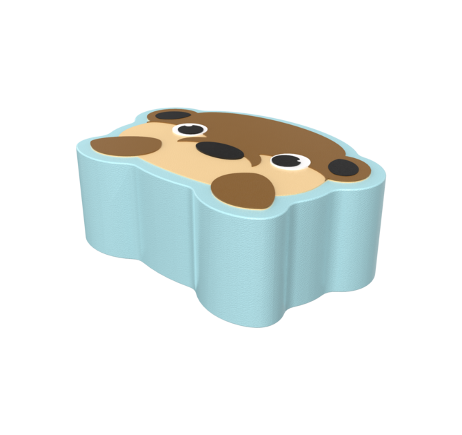 De Softplay Otto is een handgemaakt zacht zitmeubel voor uw kinderhoek