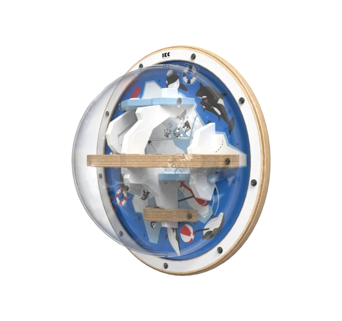 wandspel draai het speelwiel om het balletje te verplaatsen | IKC Wandspellen