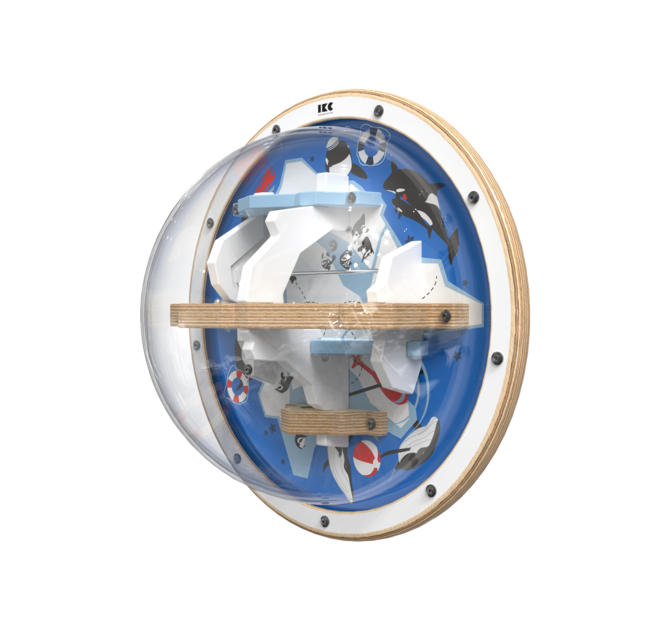 wandspel draai het speelwiel om het balletje te verplaatsen | IKC Wandspellen