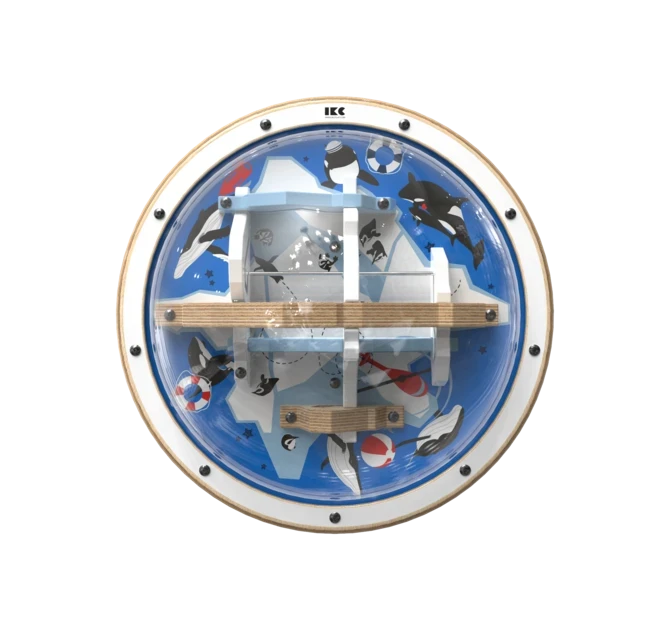 wandspel draai het speelwiel om het balletje te verplaatsen | IKC Wandspellen