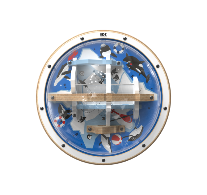 wandspel draai het speelwiel om het balletje te verplaatsen | IKC Wandspellen