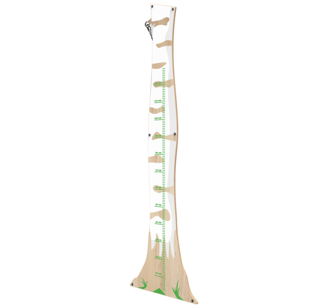 Een meetlat met een berkenhouten uitstraling voor uw kinderhoek | IKC speelsystemen