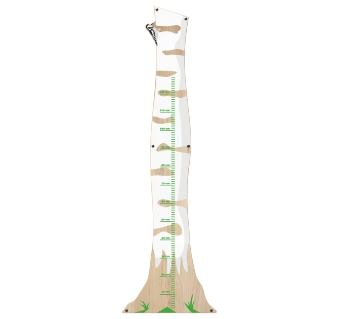 Een meetlat met een berkenhouten uitstraling voor uw kinderhoek | IKC speelsystemen