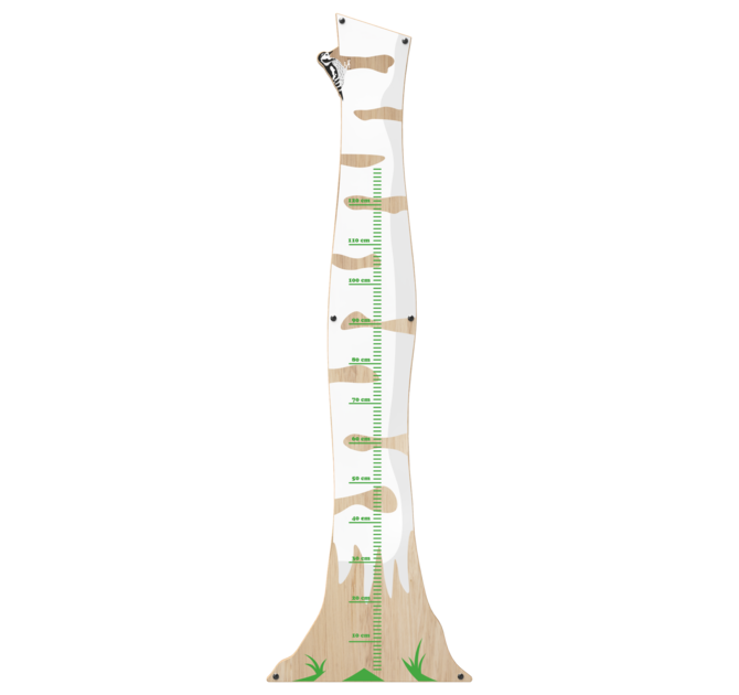 Een meetlat met een berkenhouten uitstraling voor uw kinderhoek | IKC speelsystemen