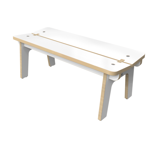 Houten bankje voor kinderen zonder rugleuning | IKC kindermeubels