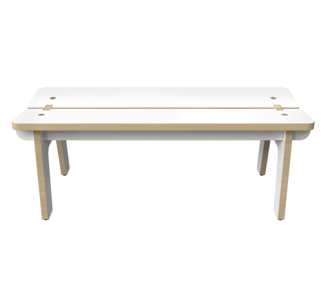 Houten bankje voor kinderen zonder rugleuning | IKC kindermeubels