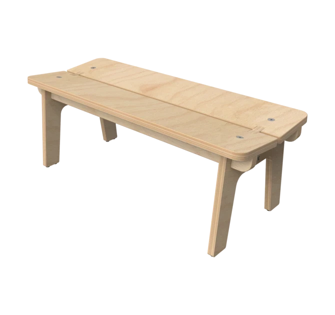 Houten bankje voor kinderen zonder rugleuning | IKC kindermeubels
