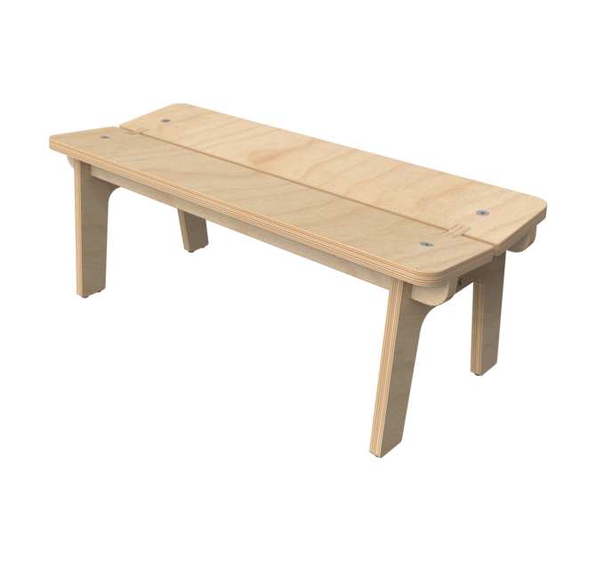 Houten bankje voor kinderen zonder rugleuning | IKC kindermeubels