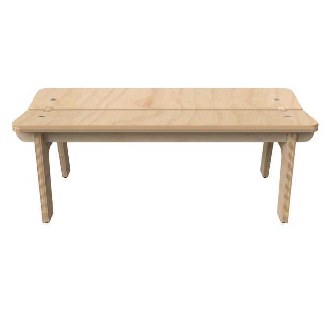 Houten bankje voor kinderen zonder rugleuning | IKC kindermeubels