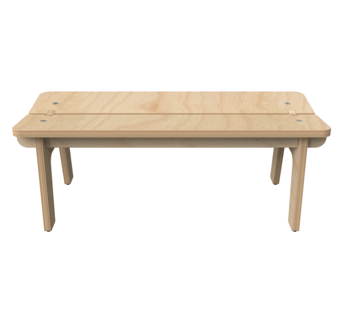 Houten bankje voor kinderen zonder rugleuning | IKC kindermeubels