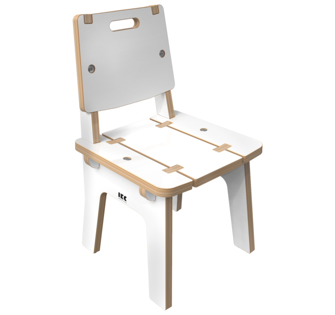 Wit houten stoel voor kinderen | IKC Kindermeubels