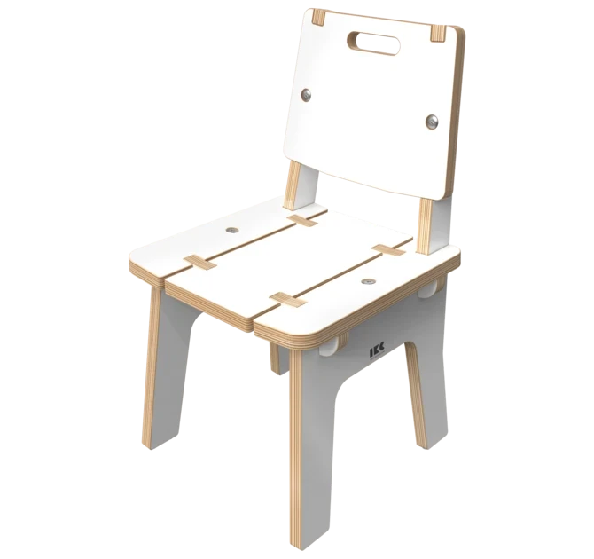 Wit houten stoel voor kinderen | IKC Kindermeubels