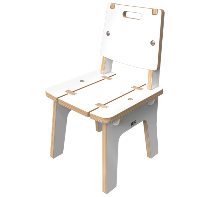 Wit houten stoel voor kinderen | IKC Kindermeubels
