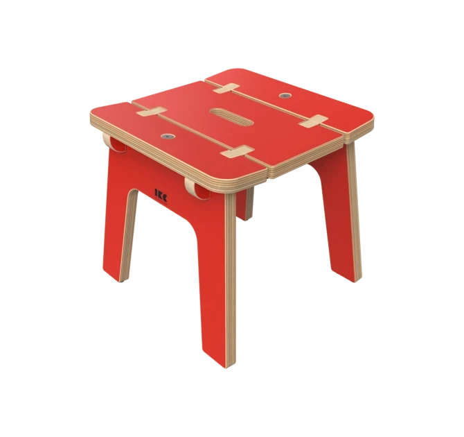 Rode houten kinderkrukjes | IKC Kindermeubels