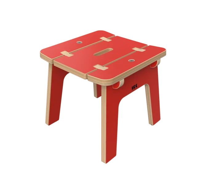 Rode houten kinderkrukjes | IKC Kindermeubels