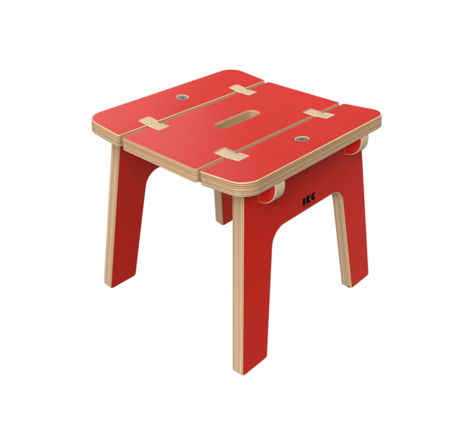 Rode houten kinderkrukjes | IKC Kindermeubels