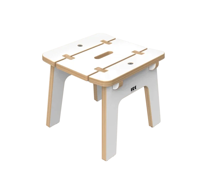 Wit houten krukje voor kinderen | IKC Kindermeubels