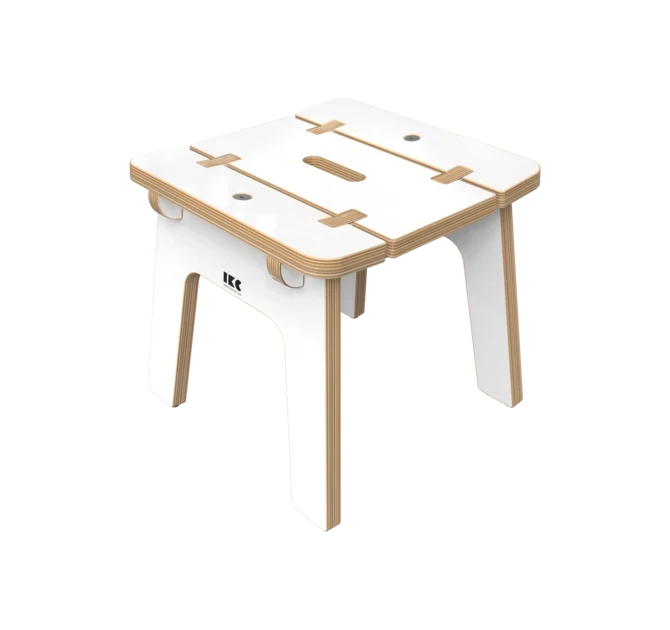 Wit houten krukje voor kinderen | IKC Kindermeubels