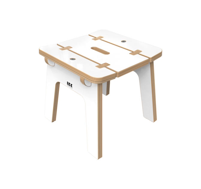 Wit houten krukje voor kinderen | IKC Kindermeubels