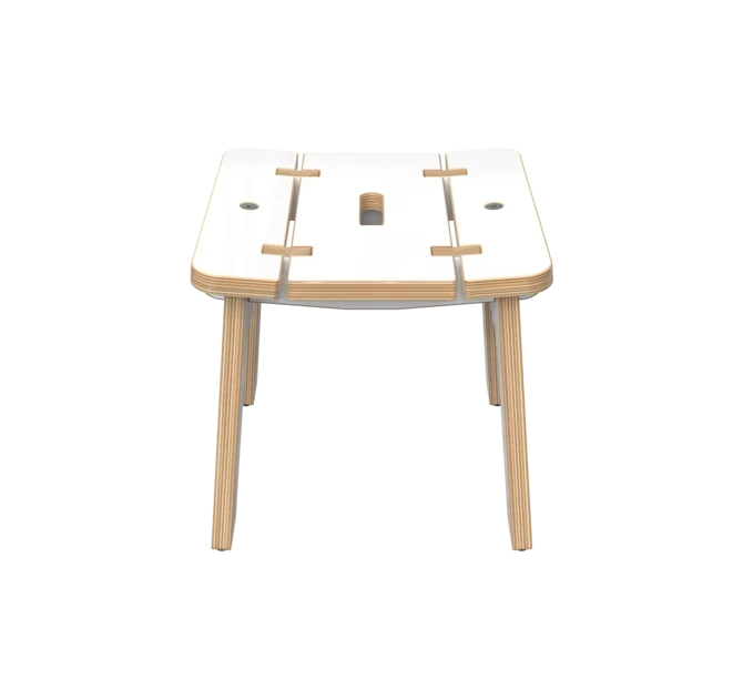 Wit houten krukje voor kinderen | IKC Kindermeubels