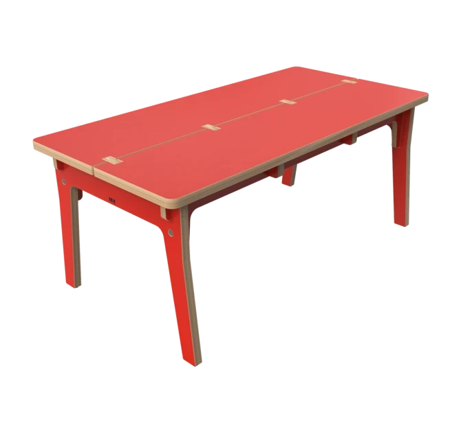 Houten tafel voor kinderen rood | IKC Kindermeubels
