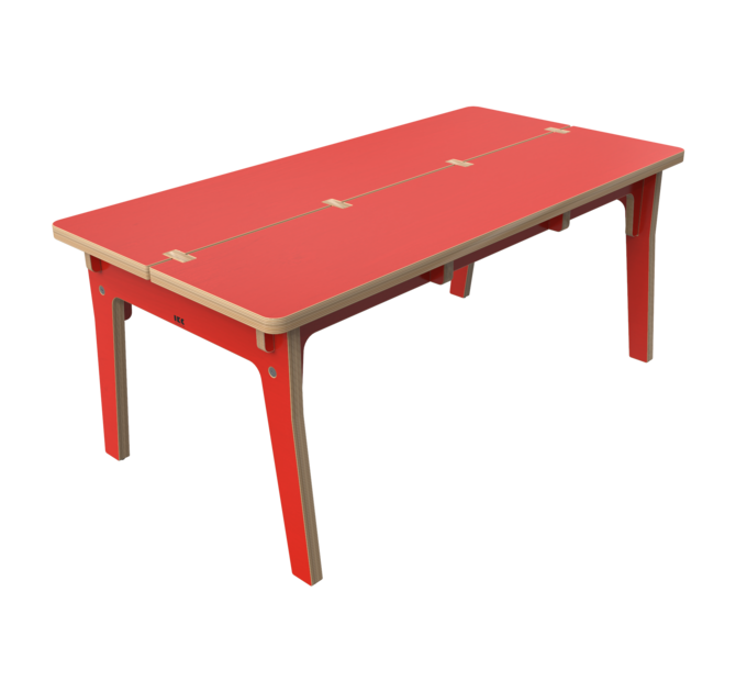 Houten tafel voor kinderen rood | IKC Kindermeubels