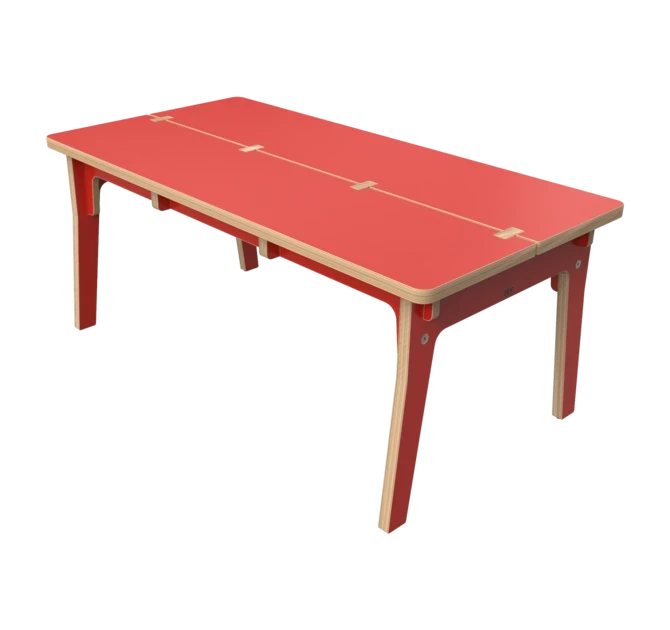 Houten tafel voor kinderen rood | IKC Kindermeubels