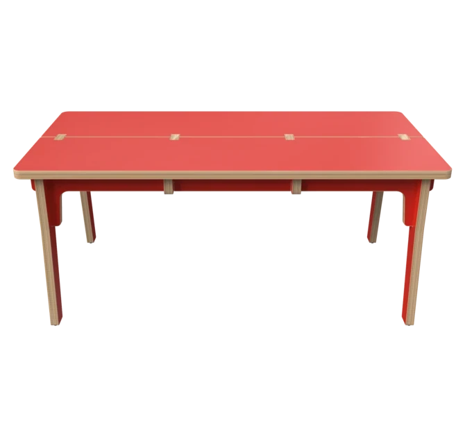 Houten tafel voor kinderen rood | IKC Kindermeubels