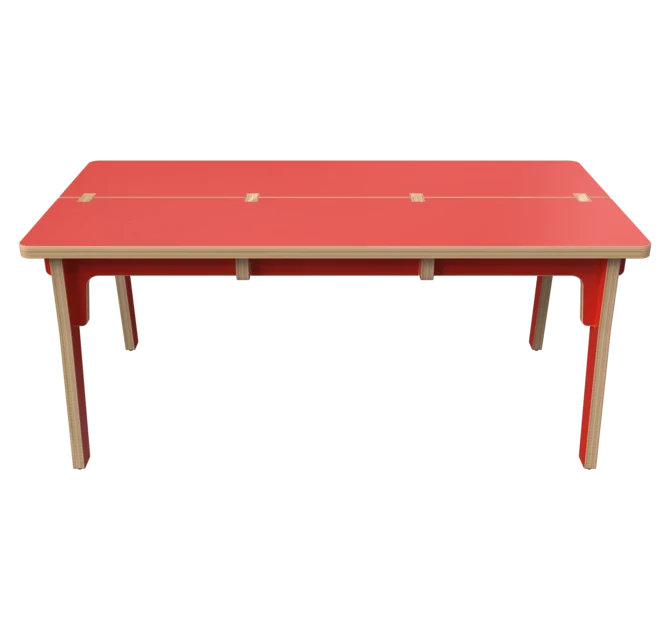 Houten tafel voor kinderen rood | IKC Kindermeubels
