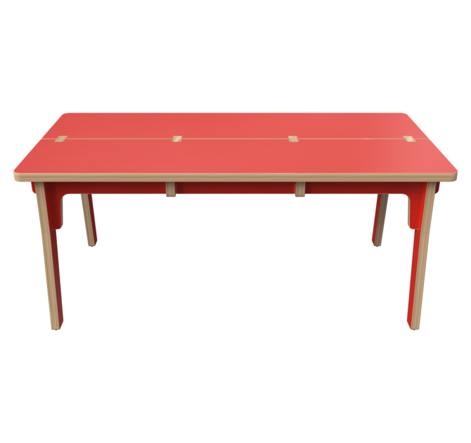 Houten tafel voor kinderen rood | IKC Kindermeubels