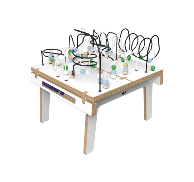 Wit houten kralentafel voor kinderen | IKC Kindermeubels