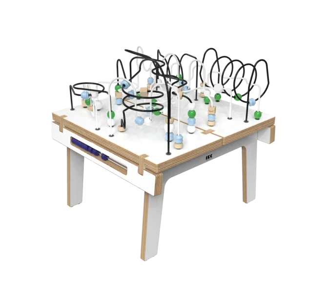 Wit houten kralentafel voor kinderen | IKC Kindermeubels