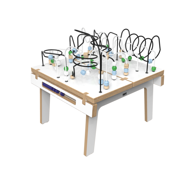 Wit houten kralentafel voor kinderen | IKC Kindermeubels