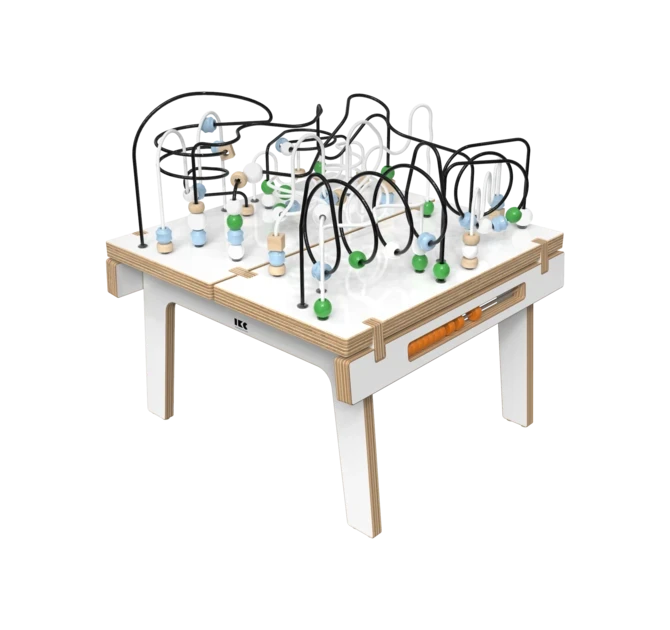 Wit houten kralentafel voor kinderen | IKC Kindermeubels