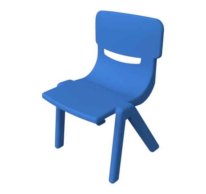 Sterke stapelbare kunststof kinderstoel gericht op een goede lichaamshouding | IKC kindermeubels