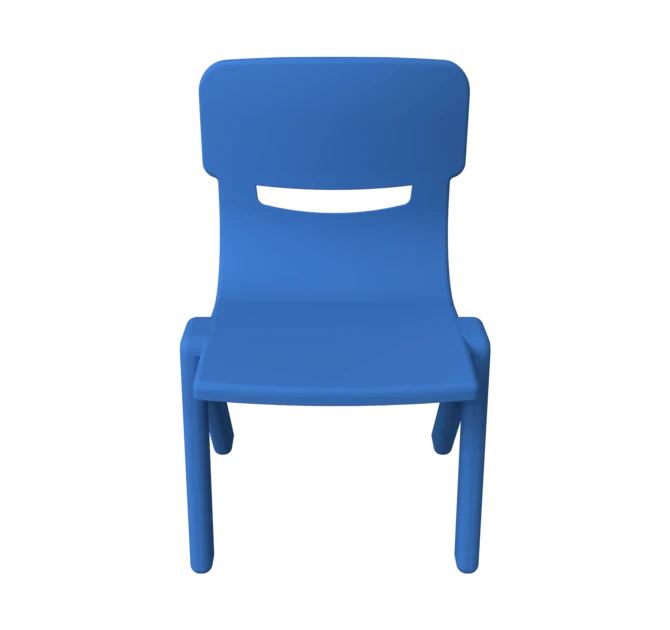 Sterke stapelbare kunststof kinderstoel gericht op een goede lichaamshouding | IKC kindermeubels