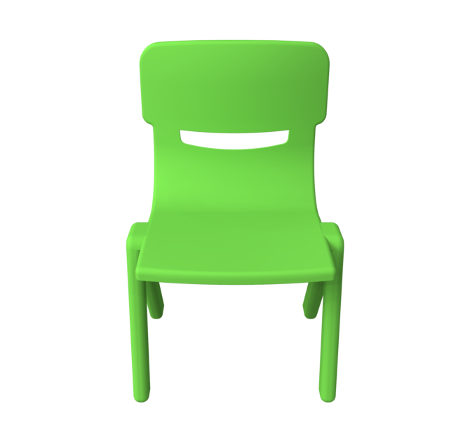 Sterke stapelbare kunststof kinderstoel gericht op een goede lichaamshouding | IKC kindermeubels