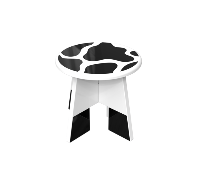 Het koeien kinderkrukje uit de dierenserie is perfect voor elke kinderhoek | IKC kindermeubels