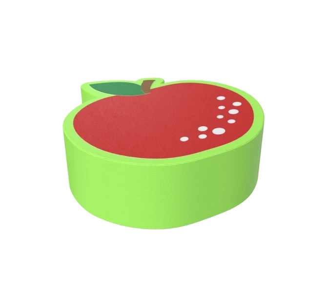 De Softplay Apple is een handgemaakt zacht zitmeubel voor uw kinderhoek