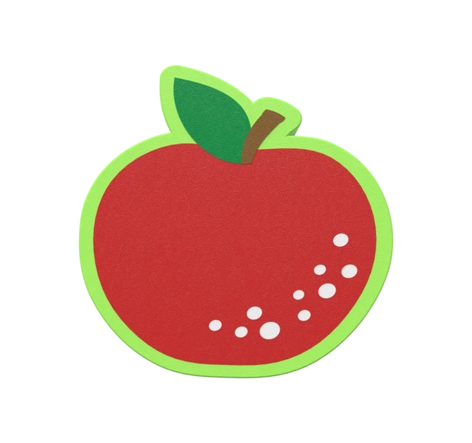 De Softplay Apple is een handgemaakt zacht zitmeubel voor uw kinderhoek