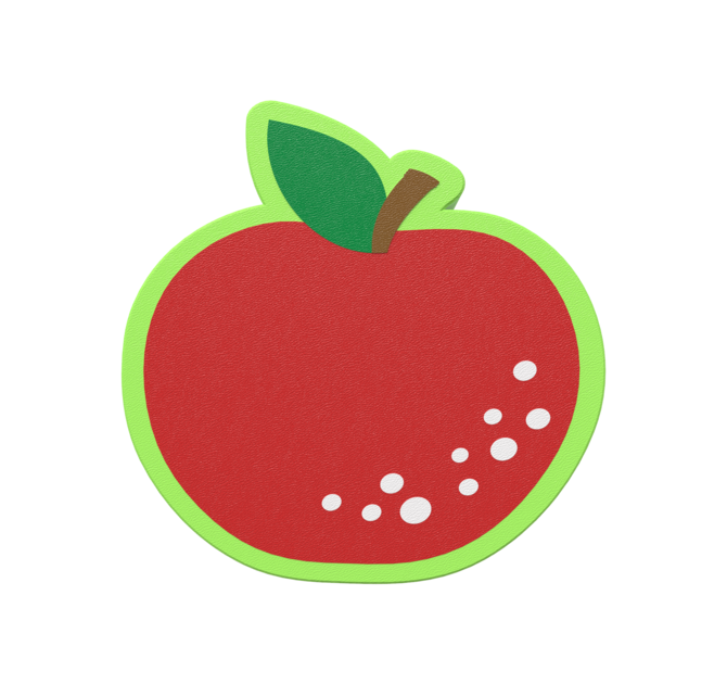 De Softplay Apple is een handgemaakt zacht zitmeubel voor uw kinderhoek