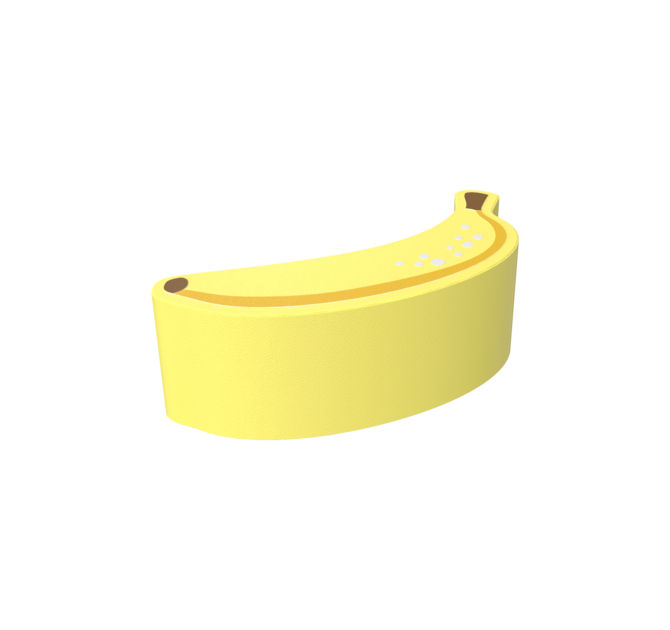 De Softplay Banana is een handgemaakt zacht zitmeubel voor uw kinderhoek