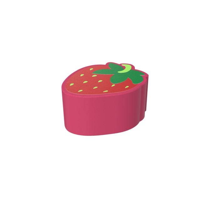 De Softplay Strawberry is een handgemaakt zacht zitmeubel voor uw kinderhoek
