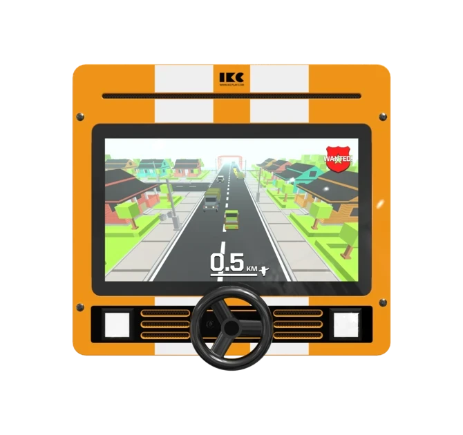 Interactief speelsysteem met auto race spel voor in de wachtkamer kinderhoek