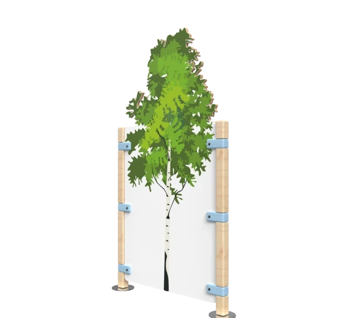 Hekwerk voor een speelhoek voor kinderen met een boom | IKC Hekwerken